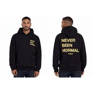 Bananas Monkey Mens M Black Never Been Normal Graphic Hoodie Cotton Streetwear